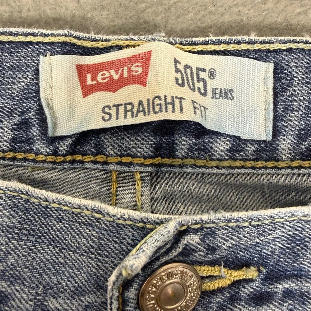 Levi's 505 Straight Fit Jeans Men's 32x30‎ Light Wash 100% Cotton Denim Mexico
